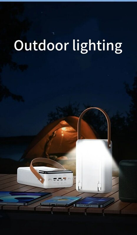 80,000 mah outdoor camping convenient mobile power supply, at the same time can punch 5 devices outdoor travel one is enough, al