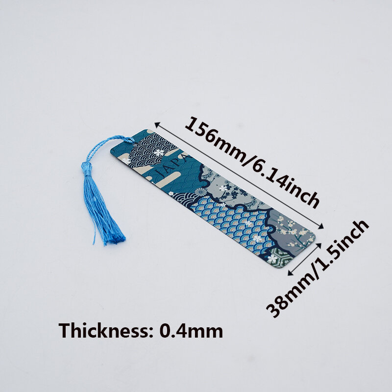 Marcapáginas de plástico PET en blanco por sublimación, 20 piezas de transferencia de calor con borlas de colores, Impresión de doble cara, 0,4mm, envío gratis