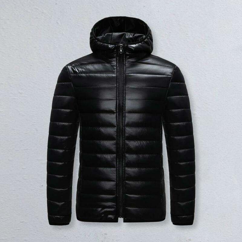 Fashionable Cotton Coat Casual Loose Cotton Coat Men's Winter Hooded Cotton Coat with Thickened Padding Windproof for Warmth