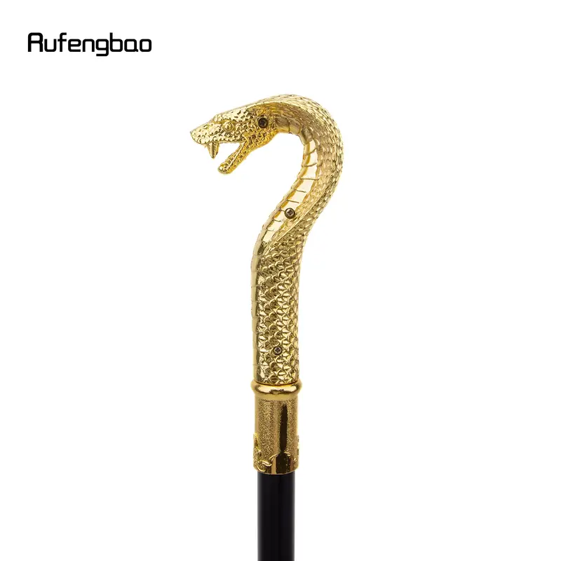 Bastón con mango de serpiente de lujo dorado, bastón decorativo de moda para fiesta, perilla de Crosier elegante, 93cm