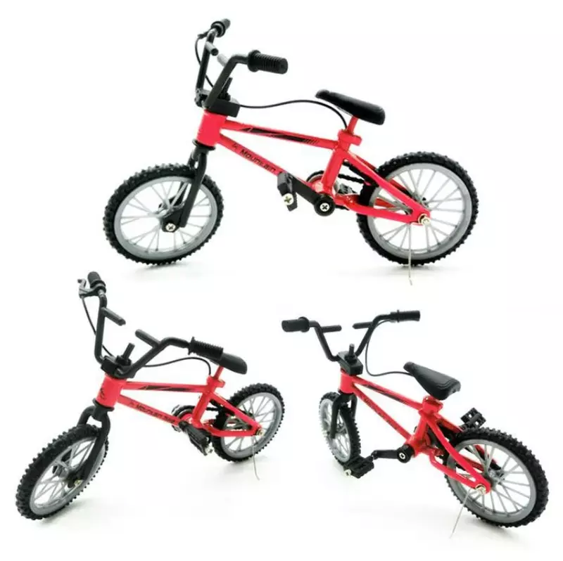 18:1 Mainan sepeda BMX anak-anak, Model sepeda perakitan logam paduan Retro Mini sepeda portabel