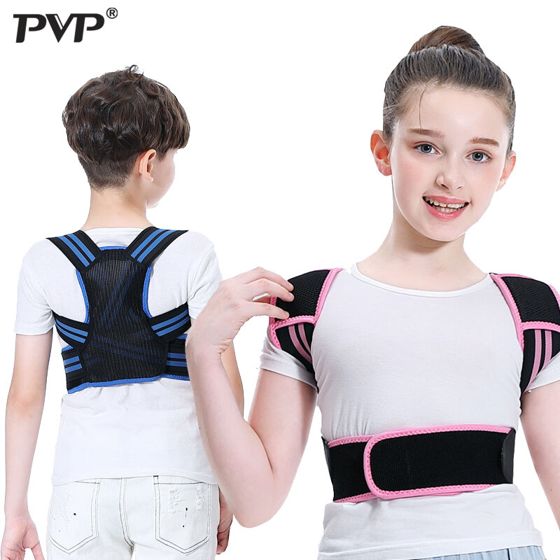 子供用の調節可能な姿勢矯正器,背中のサポートベルト,整形外科用コルセット,脊椎,腰部,肩,健康