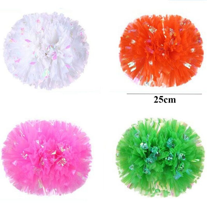 25cm Game Pompoms High Quality 9 Colors Cheerleading Cheering Apply to Dance Sports Cheerleading