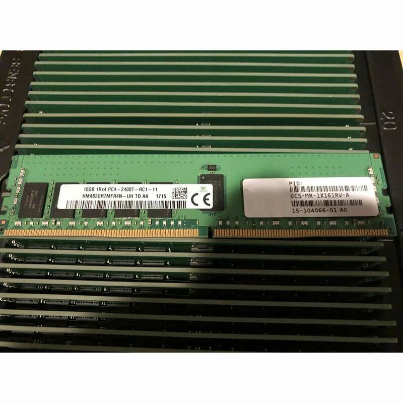 1PCS RAM 16GB 16G 1RX4 PC4-2400T UCS-MR-1X161RV-A DDR4 15-104066-01 Server Memory Fast Ship High Quality Works Fine