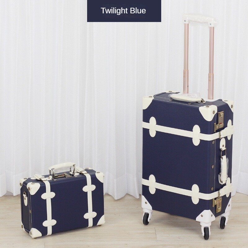 Brytyjska klasyczna Retro pokrowiec na wózek bagażowa uniwersalna torba na pokład skórzana zestaw walizek podróżnych Note ska pojedyncza walizka