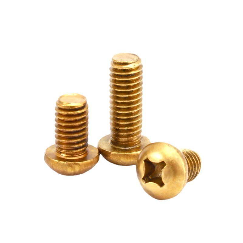 Copper round machine copper round head cross machine tooth screw brass pan head screw pure copper screwM5M6
