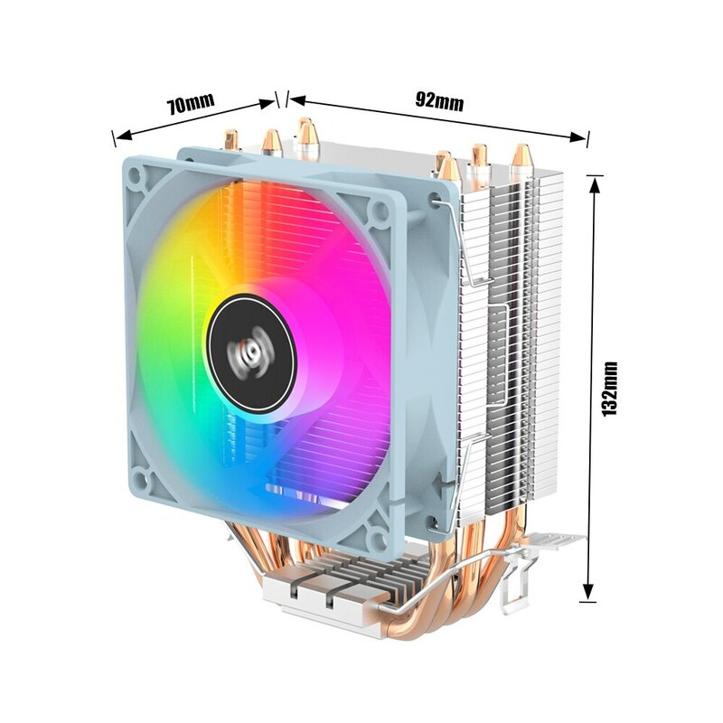 Aigo-Ventilateur silencieux ICE400SE, refroidisseur d'air CPU, 4 caloducs, pour Intel LGA 115X 1700 775 1200 AMD AM3 AM4 AM5