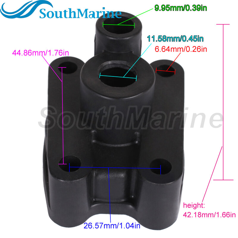 Caixa da bomba de água para Yamaha, motor do barco, Parsun, HDX, Hidea, Powertec, 6E0-44311-01, 6E0-44311-00, F4-03000019, 4HP, 5HP
