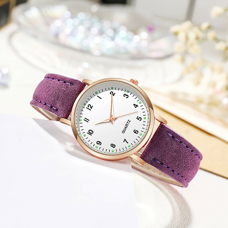 2023 nowy zegarek damski moda pasek ze skóry zegarki proste damskie małe zegarki kwarcowe zegarki na rękę Reloj Mujer
