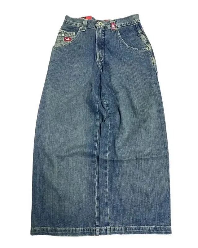 Y2K мужские мешковатые джинсы JNCO, высококачественные винтажные джинсы с вышивкой в стиле хип-хоп, уличная одежда в стиле Харадзюку, повседневные широкие джинсы для мужчин и женщин