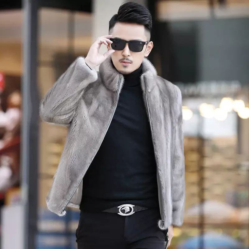 Tcyeek cappotto invernale di alta qualità da uomo cappotto di pelliccia di visone abbigliamento da uomo Casual caldo corto giacca di pelliccia maschile Jaqueta Masculina Lq