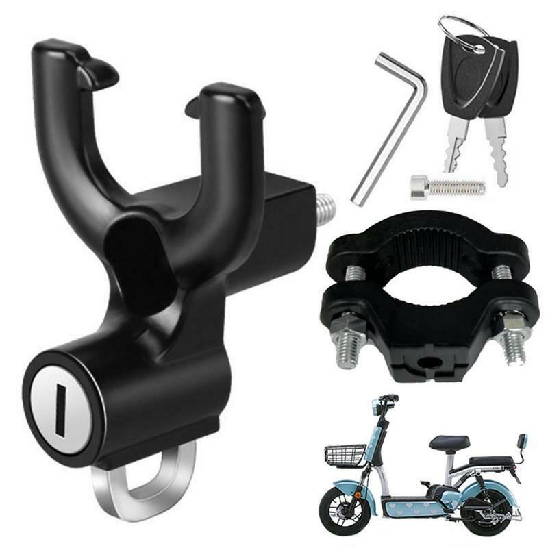 Cerradura universal para casco de motocicleta, candado de seguridad portátil antirrobo, fijo, con gancho para colgar, para bicicletas