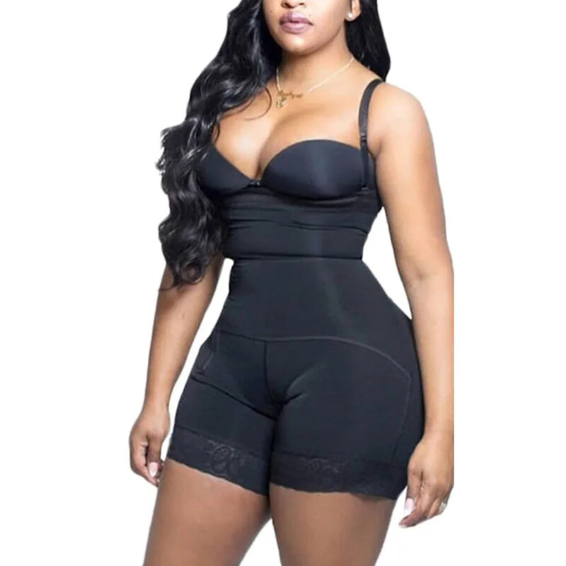 High Compression Natural Butt Lifting Effect Bodysuit Seamless Shapewear Thin Straps Reductive Girdle Woman Fajas Colombianas