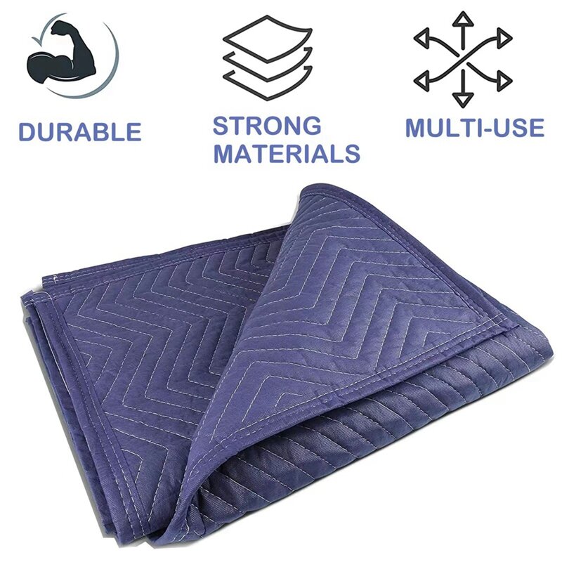 2 Piece Moving Blankets 40X72inches Heavy Duty For Moving Shipping Furniture Wrapping For Furniture