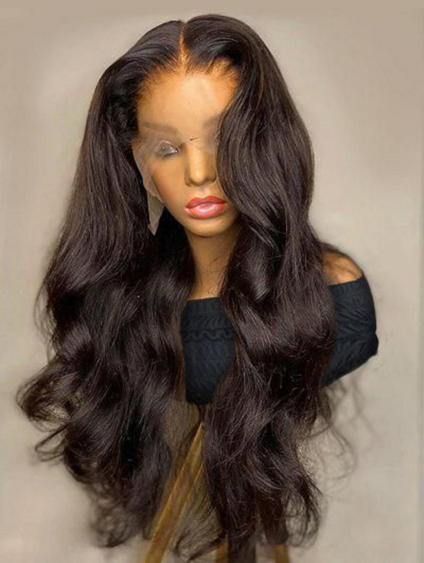 Long Deep Part Soft Body Wave Lace Front Wigs For African Women Babyhair Daily PrePlucked Glueless