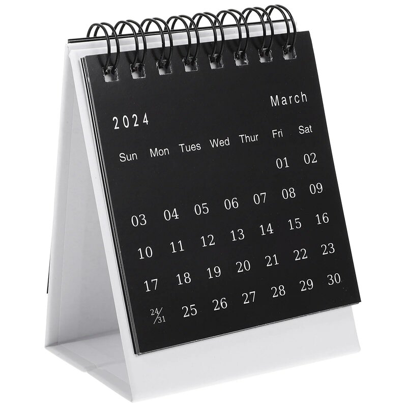 Маленький настольный календарь 2024, календарь с драконом, календарь с подставкой, календарь, ежемесячная настольная подставка, календарь на английском языке