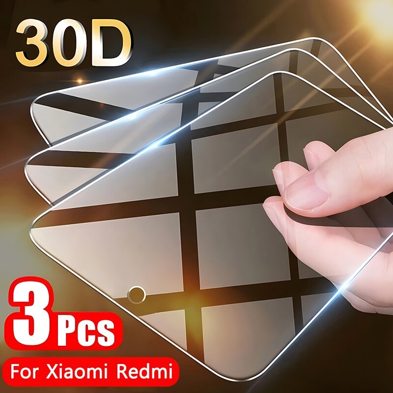 Protector de pantalla de vidrio templado para móvil, película de vidrio para Xiaomi 14, 13T, 12T, 11T, 10T Lite, Redmi Note 13, 12, 11, 10, 9, 10X, 9A, 9T Pro, 1-3 unidades