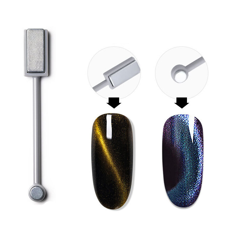 1 neue nail art doppel nail dekoration werkzeug katzenauge magnetische stange starke magnet geeignet für katze auge gel polieren geboren ziemlich