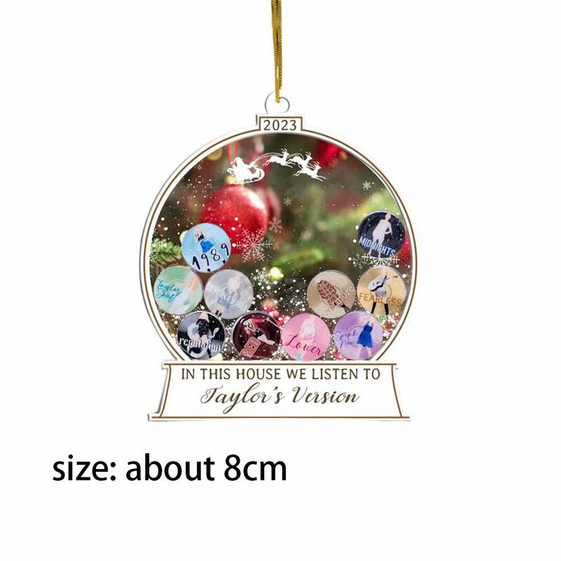 Taylor Christmas Ornament Pendants Taylor's Version Pendants Christmas Decoration Cute Singer Taylor Album Decoration Gifts