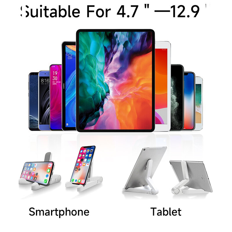 Universal Desktop suporte de tablet dobrável, simples fácil de transportar, suporte fixo do telefone móvel, Samsung, Xiaomi, iPad