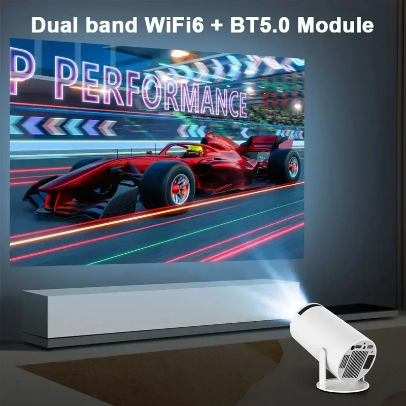 Home Cinema Outdoor portable Projetor New 2024 4K Android 11 Dual Wifi6 200 ANSI Allwinner H713 BT5.0 1080P 1280*720P