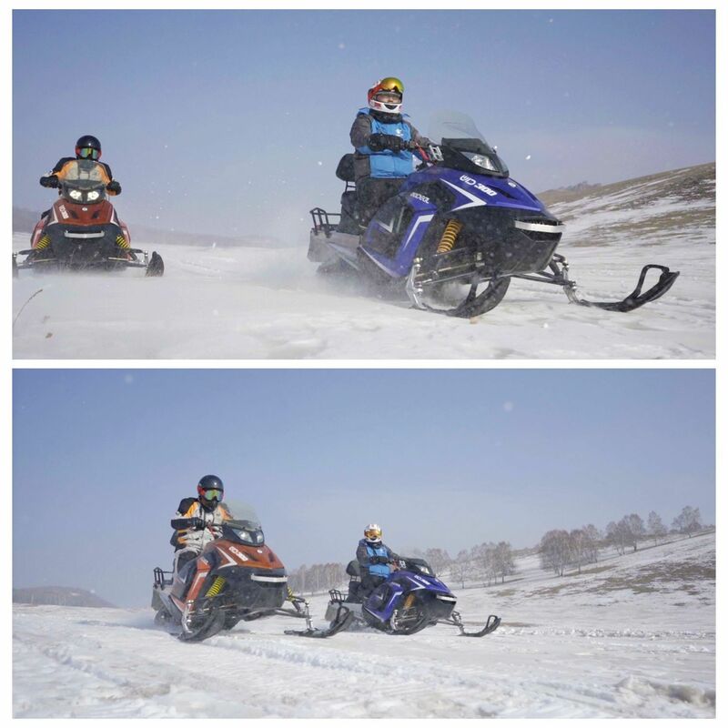 Moto de nieve a gasolina de 300CC, ATV, esquí de aceite, trineado de nieve para adultos, pista de coche, moto de nieve, motocicleta, esquí