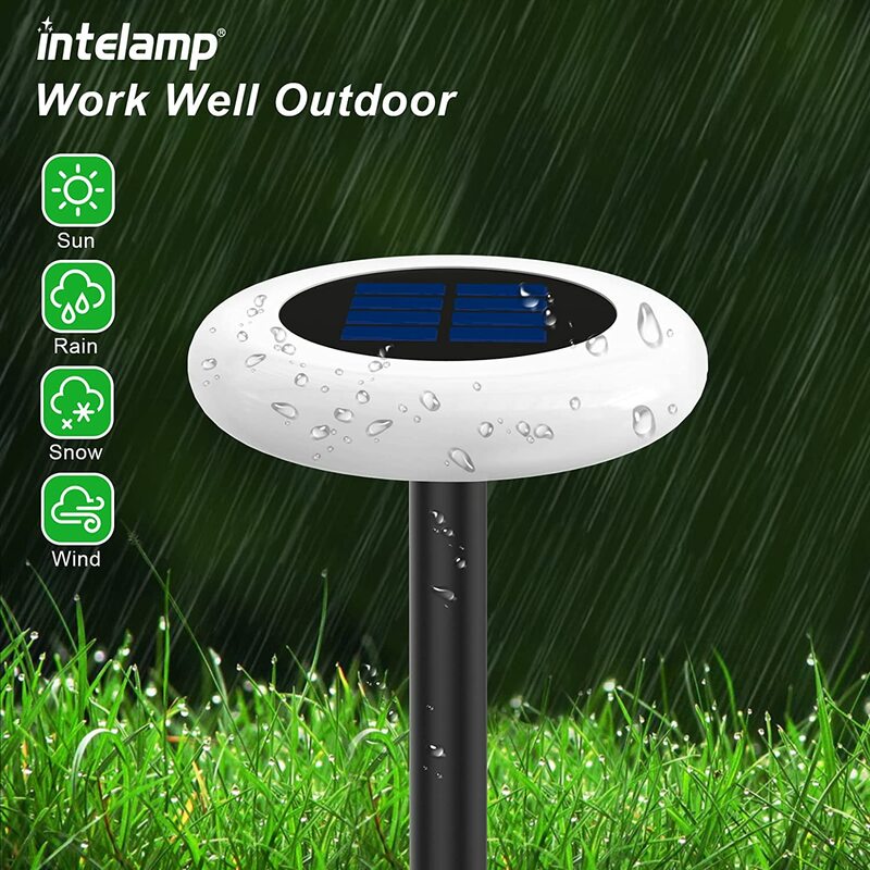 6Pack Colorful Solar Lights Outdoor IP65 Waterproof Garden Lights with A Remote Control Beautiful Decoration for Lawn Yard Path