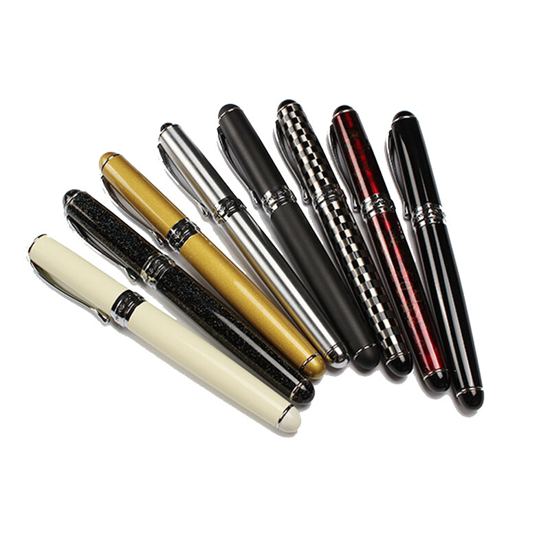 Jinhao X750 penna stilografica penna a sfera stile classico argento Clip metallo 0.5mm Nib acciaio di alta qualità ufficio scuola scrittura penne