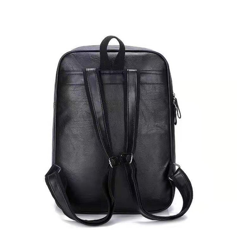 Винтажный Мужской рюкзак из искусственной кожи, вместительная Студенческая модная сумка для ноутбука, мужской спортивный дорожный ранец