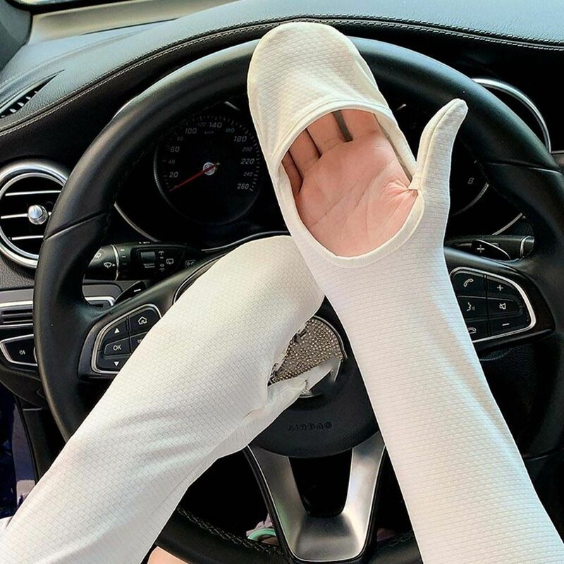 Driving Gloves Anti-UV Long-sleeved Glove Cycling Gloves Arm Warmers Sunscreen Sleeve Ice Silk Sleeves Sun Protection Cover