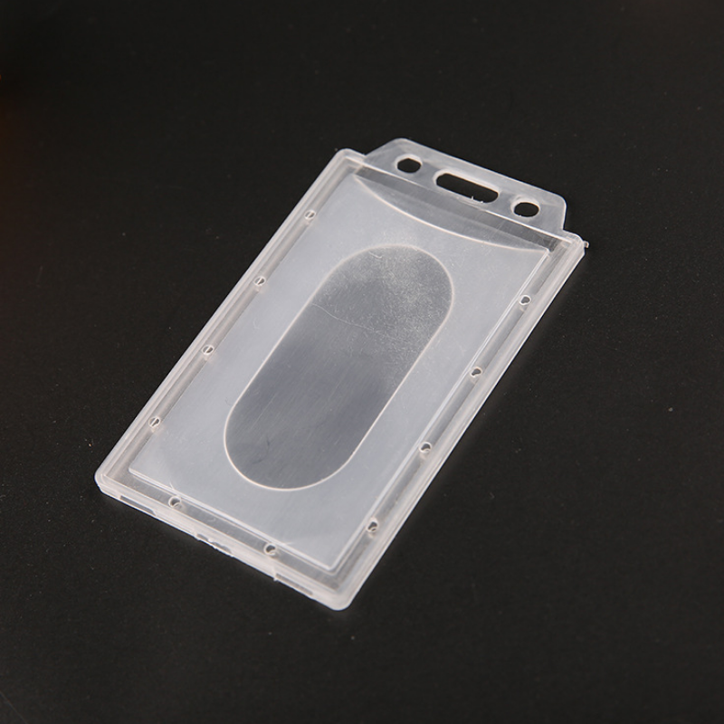 Transparent Plastic ID Tag Work Pass Employee's Card Cover Sleeve Badge Holder Clear Badge Working Permit Protector Case