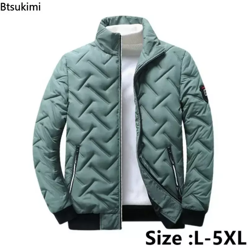 Nuovo 2024 autunno inverno giacca uomo cotone imbottito giacca coreano Streetwear giacca Casual uomo abbigliamento moda maschile cappotti caldi 5XL