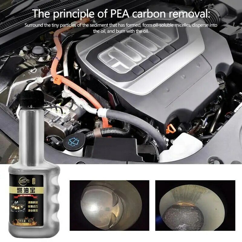 Impulsionador do óleo do motor, alta quilometragem, restauração do motor, aditivo diesel, deposição de carbono, agente de limpeza para reduzir