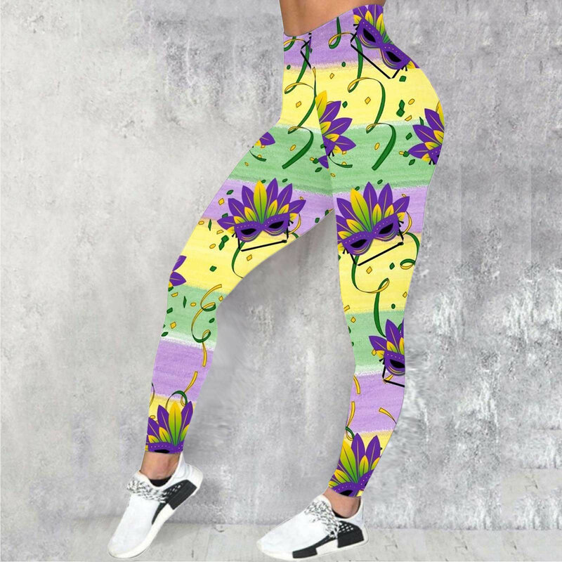 Pantalones de Yoga deportivos informales para mujer, Leggings coloridos con estampado de moda, pantalones de Yoga para la Oficina