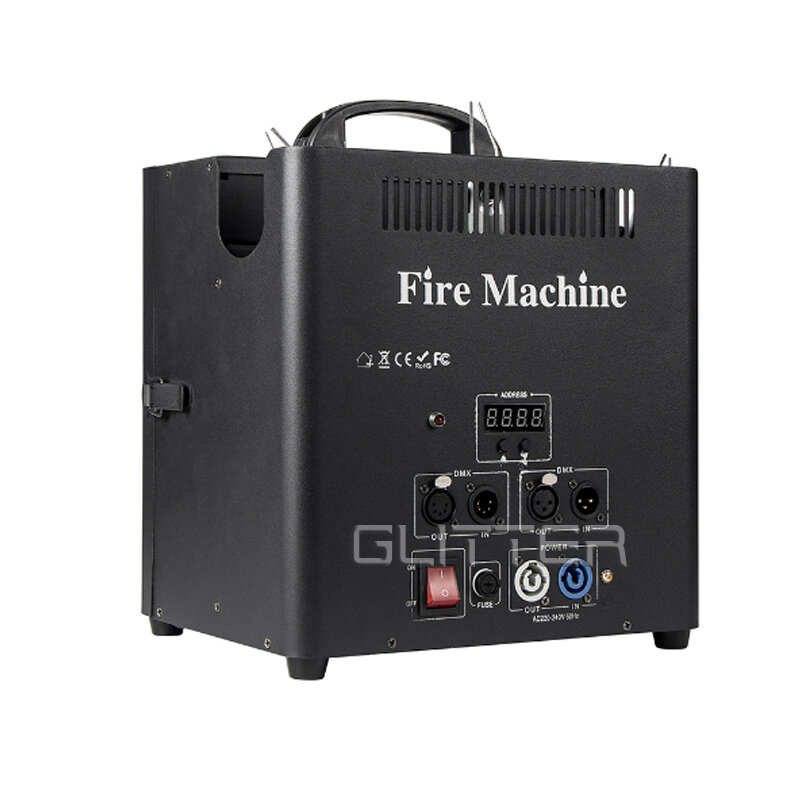GLC-028 2 pz/lotto 180W macchina antincendio a tripla testa Dj Fire Flame Machine per feste eventi DMX Fire Machine