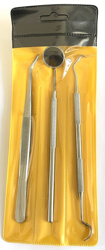 3 Stuks/6 Stuks Orthodontie Tandheelkundige Tool Orale Spiegel + Ontdekkingsreiziger Haak + Pincet + Sikkel Scaler + Gat Scaler + Vlekkenverwijderaar