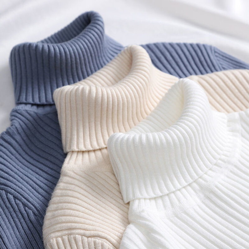 Turtleneck Sweaters Autumn Winter Spring Long Sleeve Knitwear Sweaters Women Slim Knitwear Solid Pullover Tops Soft Warm Jumper