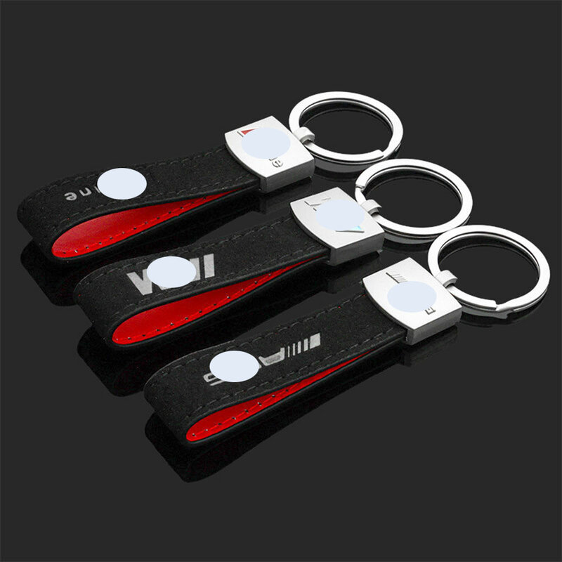 Sueded Metal Buckle Car Keychains With Brand Logo For Sline For BMW M For Benz AMG Badge Key Chain Keys Rings Fashion Gift