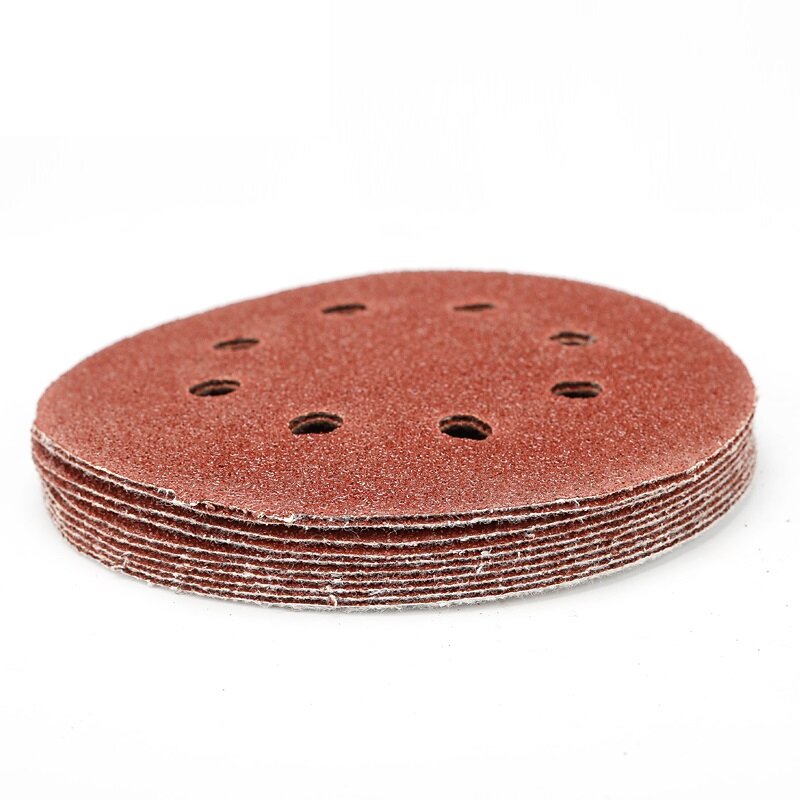 Round Sanding Discs Sanding Sandpaper Set Tools 125mm 5" 8 Hole Aluminum Oxide Discs Equipment Grit 40-2000# Polishing