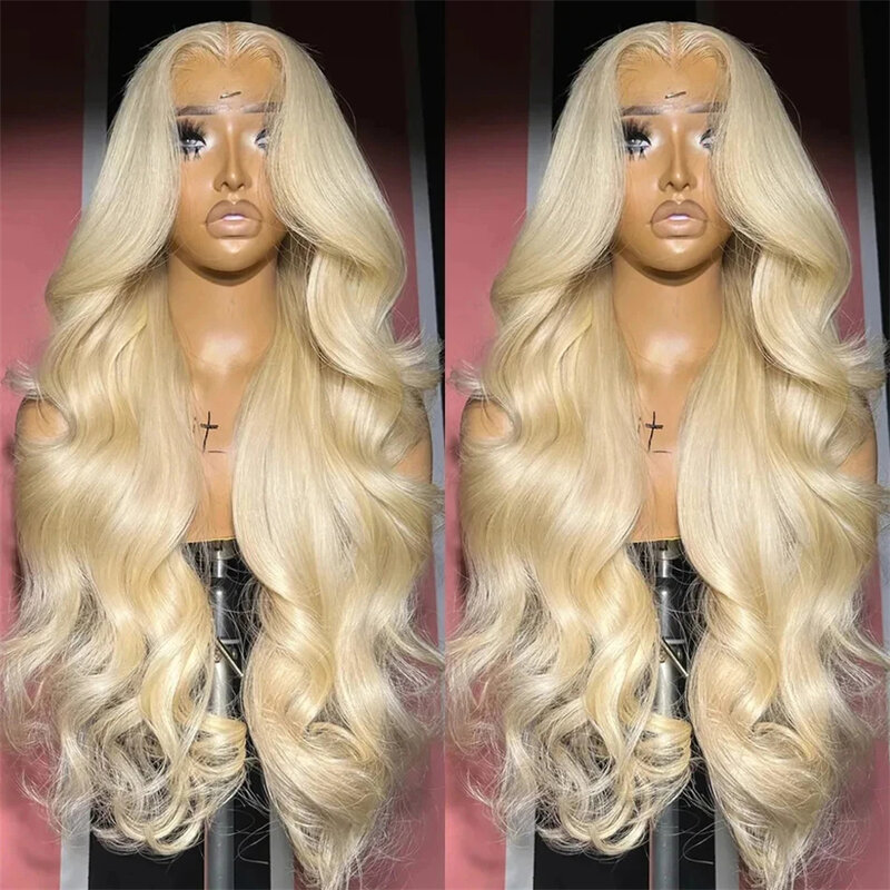 613 Hd przezroczysta koronkowa peruka z przodu koronkowa peruka z ludzkimi włosami 13x4 brazylijskie Body Wave blond kolorowe peruki dla czarnych kobiet
