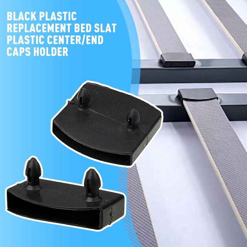 Rubber Sleeve Caps Titulares, preto, quadrado de plástico, substituição para o sofá-cama, Slat Centre, Inner End, 1Pc, Z7B4