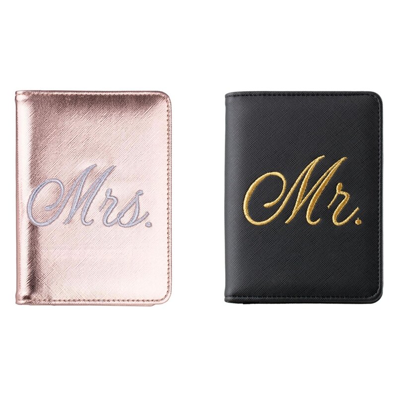 Mr and Mrs Bridal Passport Covers Holder Travel Wallet Passports for Case Gift