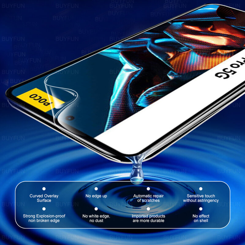 Película protectora de hidrogel suave 999D para Poco X5 Pro, protectores de pantalla de 6,67 pulgadas, no de vidrio para Xiaomi Poco X5 Poko X5Pro 5G, 3 uds.
