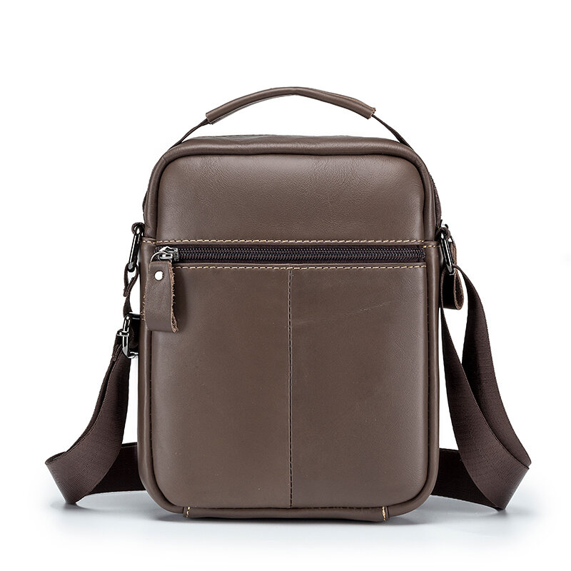 SCHLATUM Genuine Leather Single Shoulder Bag Messenger Bag Men Cow Leather Casual Multifunction  Crossbody Fashion  Handbag