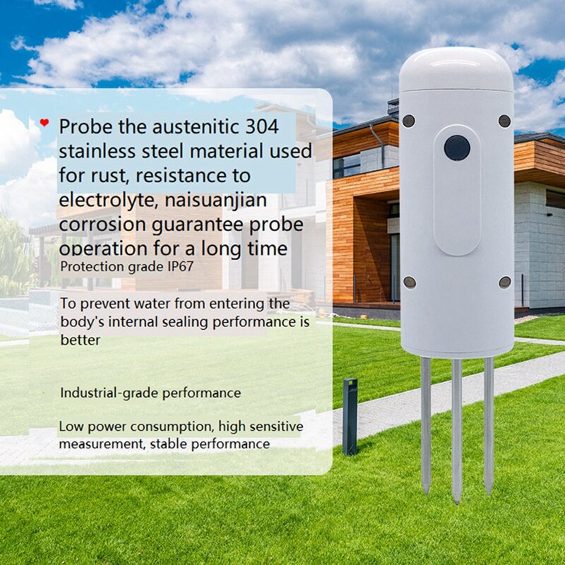Tuya Zigbee-庭と庭のためのワイヤレス土壌湿度計,防水IP67検出器