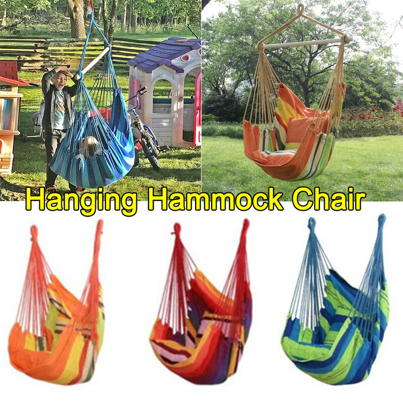 Садовое подвесное кресло-гамак, веревка из ткани для кемпинга, подвесная кровать для спальни, качели, подвесные гамаки, качели, 120 кг