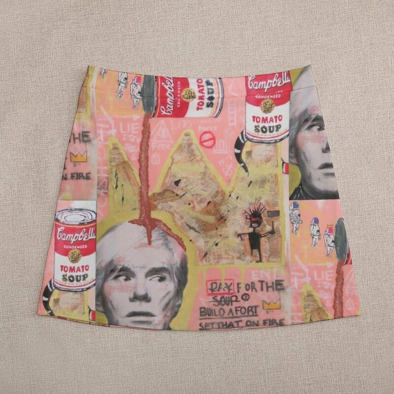 Minifalda de pintura inspirada en Andy Warhol, Falda corta, ropa de verano