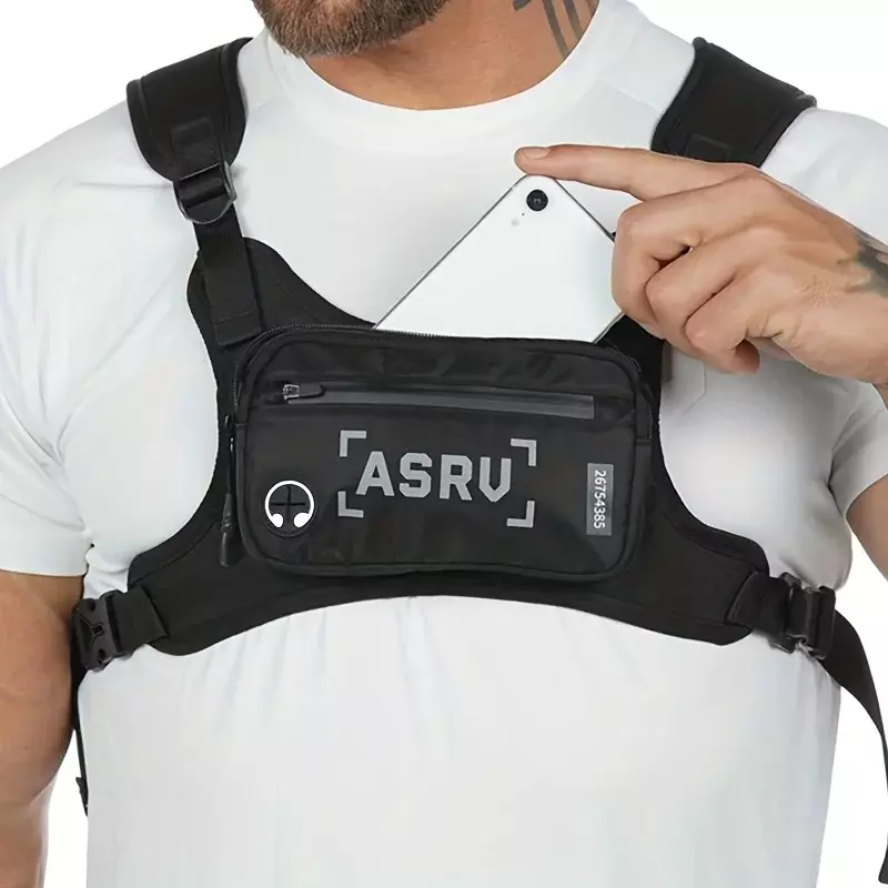 Sport Rucksack Mode Brust Rig Tasche für Männer Hüft tasche Hip Hop Streetwear funktionale Brust Handy taschen männliche Packung 가̈r Bolso
