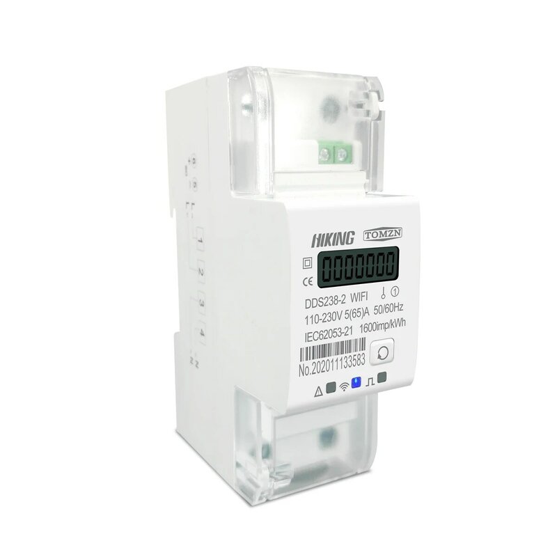 Tuya Single Phase 65A Din Rail WIFI Smart Energy Meter timer Power Consumption Monitor kWh Meter Wattmeter 110V 220V 50/60Hz