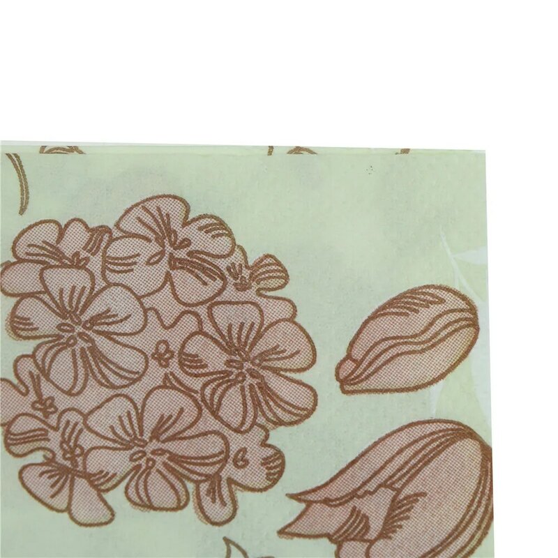 20 шт., бумажные салфетки с цветочным принтом